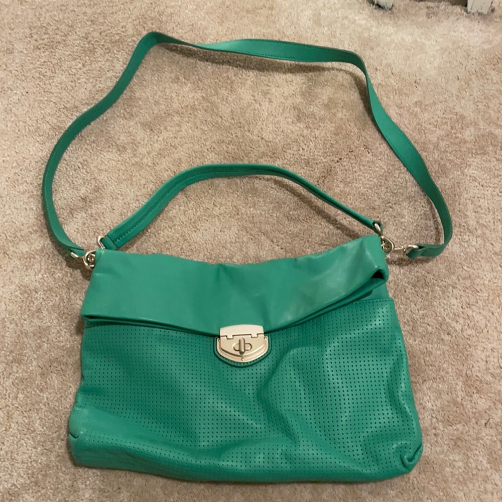 Banana Republic soft leather green purse